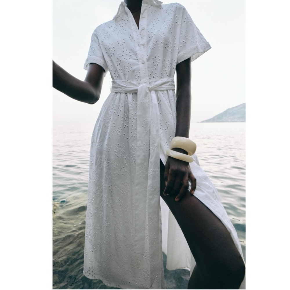Zara embroidered eyelet dress ZW collection